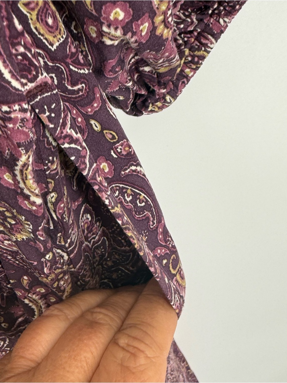 Pure J. JILL Purple Paisley Floral EcoVero Satin Maison Midi Dress Size 2X - Picture 8 of 12